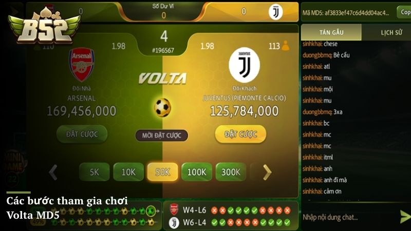 Các bước tham gia chơi Volta MD5