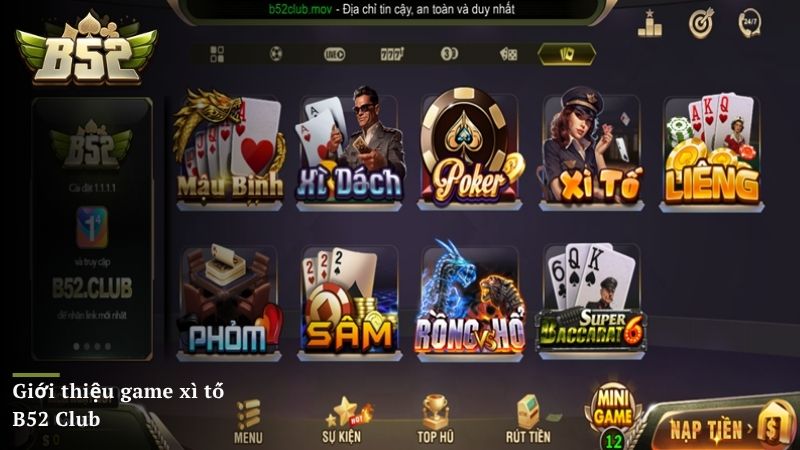 Giới thiệu game xì tố B52 Club