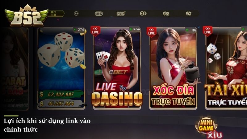 Lợi ích khi sử dụng link vào chính thức